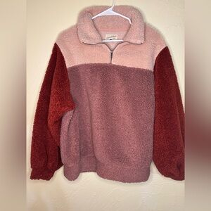 Universal Thread Pink and Red Teddy Jacket